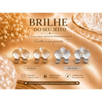 Brinco Orquídea com Pérolas e Zircônias Elegância Atemporal Joias Charmosas e Naturais Design Exclusivo Pétalas Texturizadas