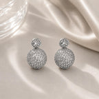 Collection Brinco Dupla Esfera em Zircônia Luxo com Brilho Contínuo e Design Moderno para Ocasiões Especiais