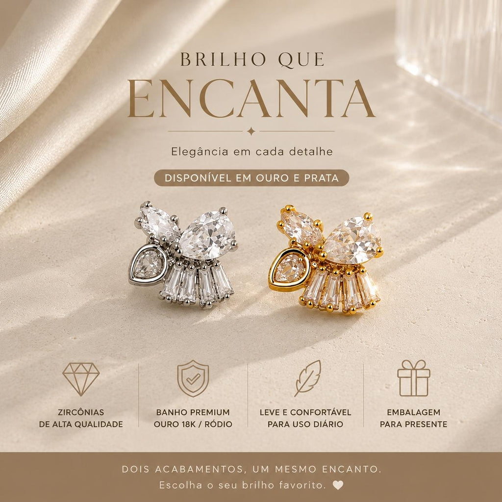 Brincos de Formiga com Zircônias de Cortes Diferentes Elegância e Charme para Mulheres que Buscam Acessórios Delicados e Modernos