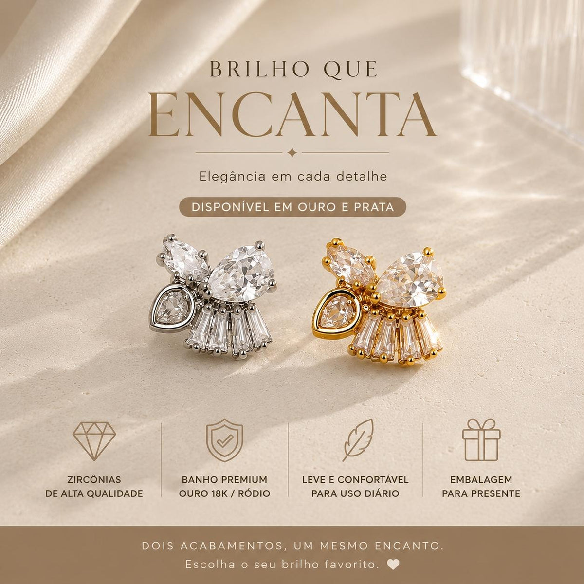 Brincos de Formiga com Zircônias de Cortes Diferentes Elegância e Charme para Mulheres que Buscam Acessórios Delicados e Modernos