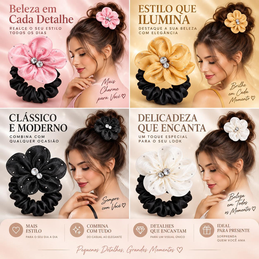 Elástico Floral Elegante