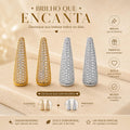 Brinco Cone Cravejado Brilhante Dourado/Prateado | Design Moderno, Confortável para Uso Diário e Presente