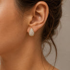 Harmonia Que Brilha Brinco Gota em Zircônia Luxo Acessório de Luxo com Brilho e Elegância para Qualquer Ocasião