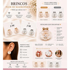 Brinco Concha com Laço e Zircônia