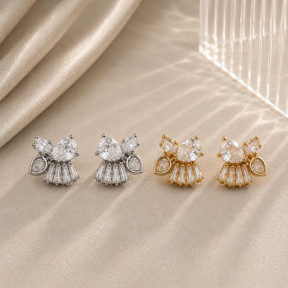 Brincos de Formiga com Zircônias de Cortes Diferentes Elegância e Charme para Mulheres que Buscam Acessórios Delicados e Modernos