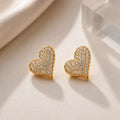 Amor em Cada Detalhe Brinco Coração em Zircônia Luxo Elegância Romântica e Glamouroso para Mulheres Charmosas