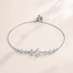 Pulseira Ajustável Estrela com Pedra Olho de Gato e Zircônias | Pulseira Feminina Dourada e Prateada Acessório Elegante para Presente