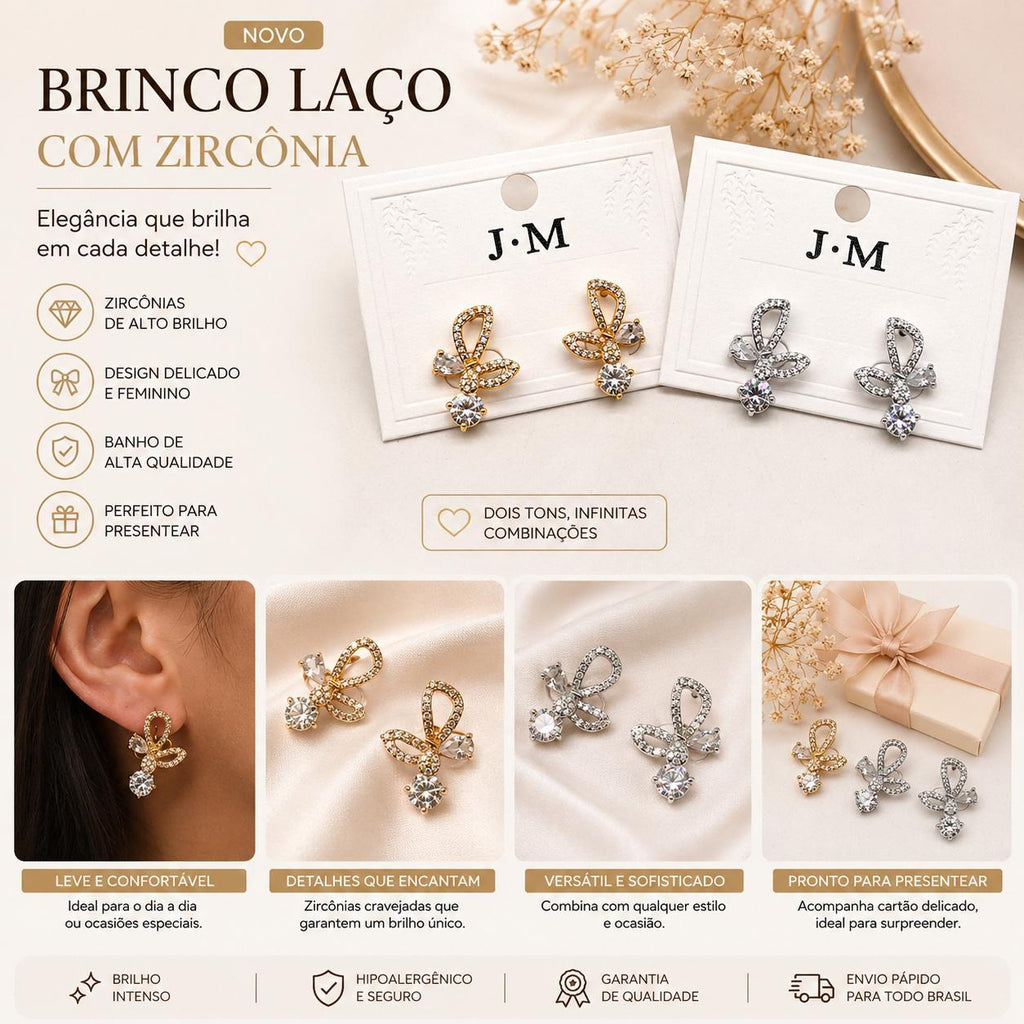 Brinco Borboleta com Zircônias Elegância em Cada Detalhe Asas Vazadas Pedras Principais Leve e Feminino Charmoso e Elegante