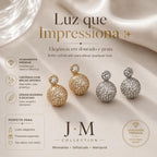 Collection Brinco Dupla Esfera em Zircônia Luxo com Brilho Contínuo e Design Moderno para Ocasiões Especiais