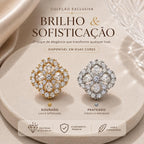 Brinco Trevo de Quatro Folhas com Zircônias