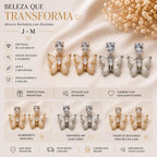 Brinco Borboleta com Zircônias e Esmalte