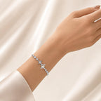 Pulseira Ajustável Estrela com Pedra Olho de Gato e Zircônias | Pulseira Feminina Dourada e Prateada Acessório Elegante para Presente