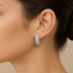 Brinco Argola Pave Zircônia Brilhante | Elegante para Uso Diário e Ocasiões Especiais