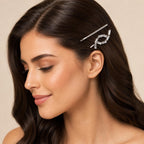 Kit Grampo de Cabelo Nó com Zircônia 2 Peças | Presilha Feminina Delicada Dourado e Prateado