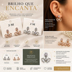 Brinco Laço Pendente com Zircônias